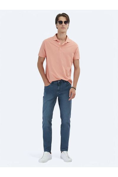Kip Μπλουζάκι Salmon Plain Polo Neck 100% βαμβάκι