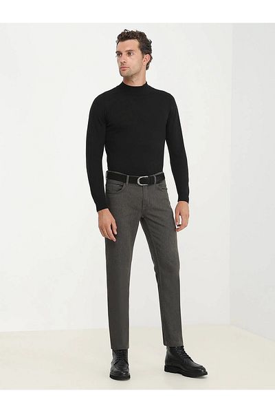 Kip Χακί Slim Fit Casual Βαμβακερό Παντελόνι