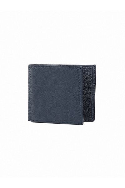 Kip Navy Blue Leather Wallet
