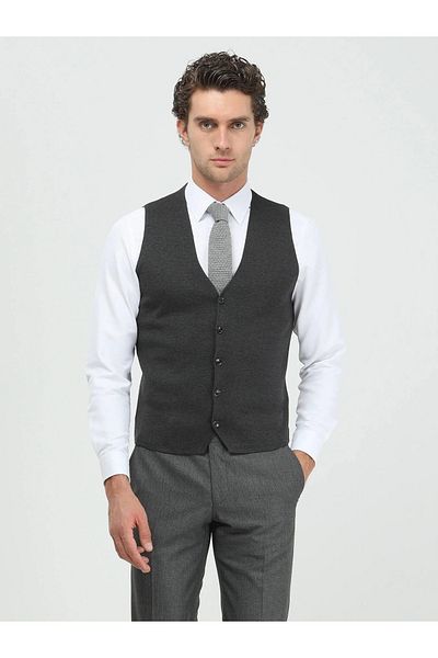 Kip Anthracite Knitwear Vest Design
