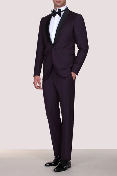 Kip Burgundy Tuxedo Suit