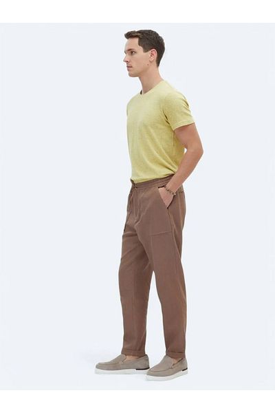 Kip Light Mink Woven - Jogging Fit Casual Trousers