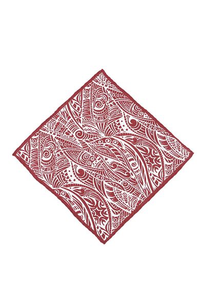 Kip 100% Linen Red Handkerchief