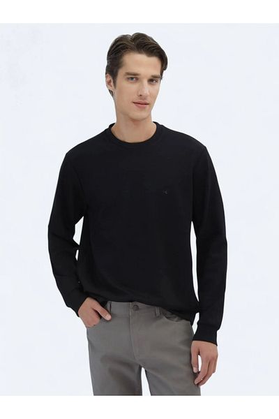 Kip Hanorac negru cu gât crew