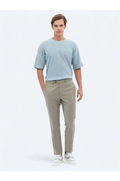 Kip Mink Straight Woven Fitted Fit Classic Trousers