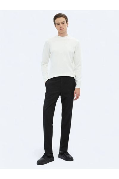 Kip Ecru Half Turtleneck Patterned Knitwear Sweater