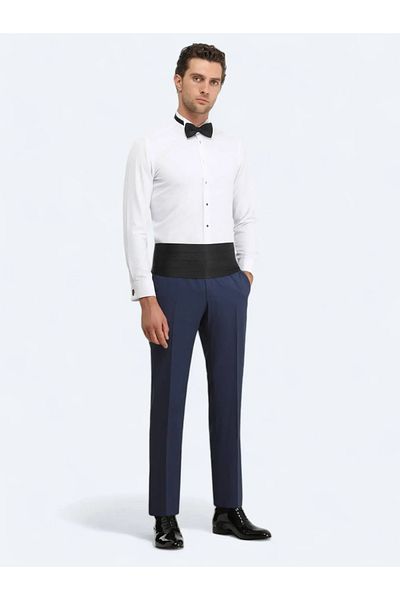 Kip Cămașă smoking albă, simplă, slim fit, cu manșetă dublă