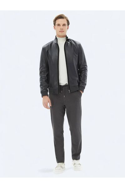 Kip Black Leather Coat