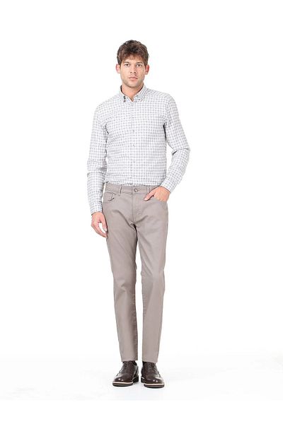 Kip Mink Plain Woven Regular Fit Casual Cotton Blended Pants