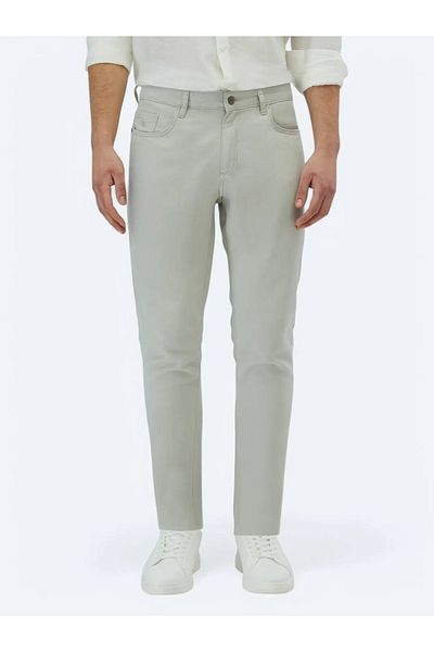 Kip Stone Plain Woven Regular Fit Casual Cotton Blended Trousers