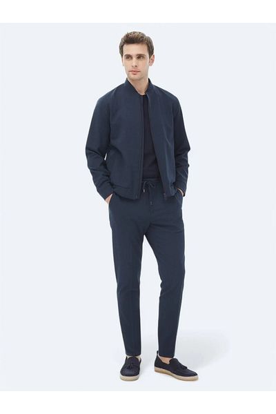 Kip Navy Blue Striped Oversize Fit Suit