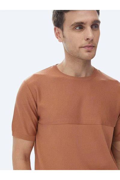 Kip Crew Neck Copper Reverse Knit Knitwear