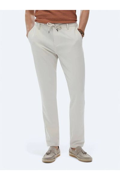 Kip Ecru Woven - Jogging Fit Casual Παντελόνι