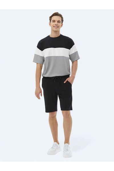 Kip Bermude casual tricotate uni negre