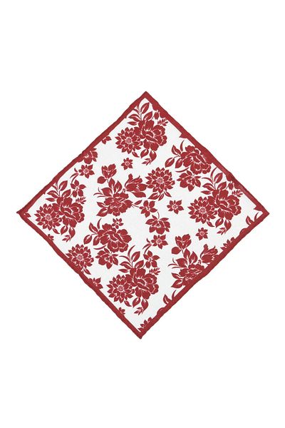 Kip 100% Linen Red Handkerchief