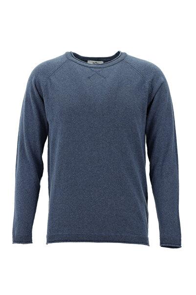 Kiğılı Bisiklet Yaka Slim Fit Dar Kesim Pamuk Triko Kazak