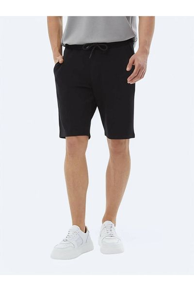Kip Bermude casual tricotate uni negre