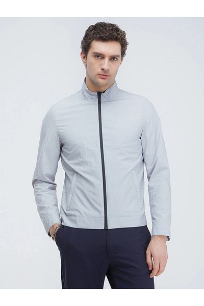 Kip Light Gray Woven Coat