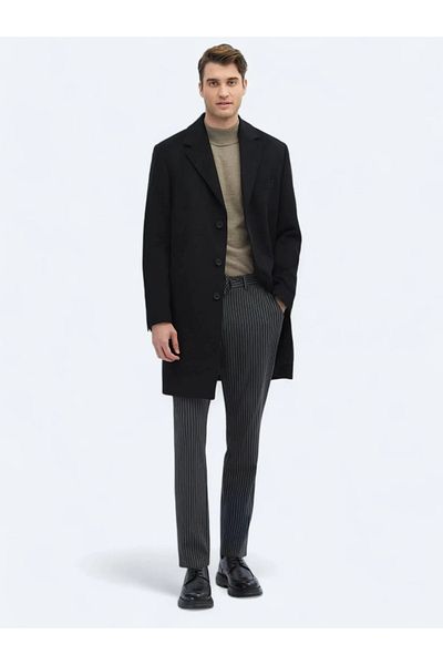 Kip Black Woven Coat