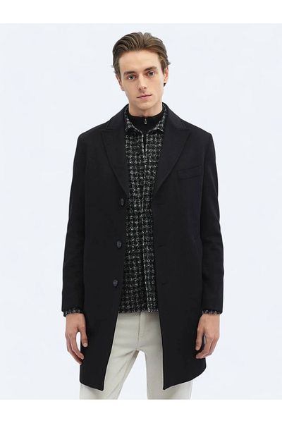 Kip Black Woven Coat