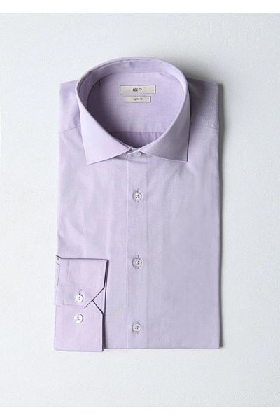 Kip Lilac Regular Fit - Κλασικό πουκάμισο από βαμβακερό μείγμα