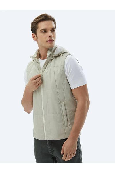 Kip Khaki Woven Open Sports Vest