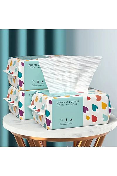 Choice 100pcs Disposable Thick 100% Cotton Face Towel Make Up Soft Removing Wipes Dry Cleanser Towelette...