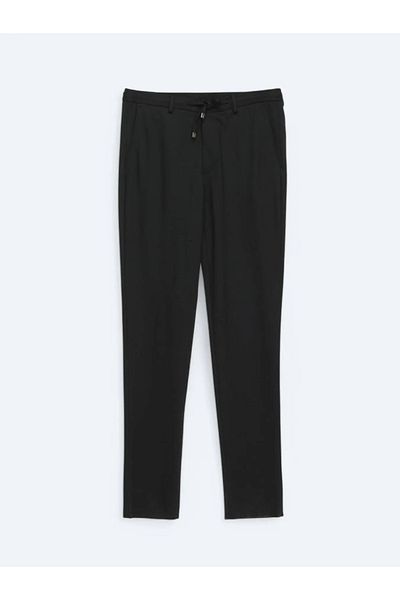 Kip Black Plain Modern Fit Knitted Suit