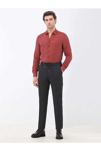 Kip Anthracite Woven Jogging Fit Casual Trousers
