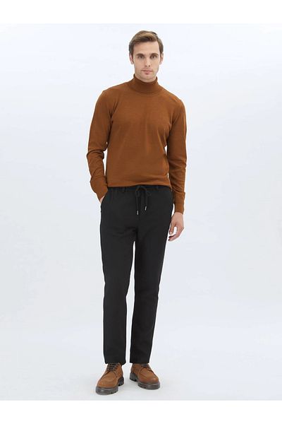 Kip Cinnamon Full Turtleneck Wool Blended Sweater Sweater