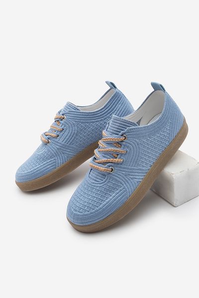 Marjin Γυναικεία Sneaker Κεντημένα Αθλητικά Παπούτσια Nolen Blue