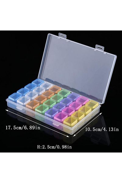 Choice 28 Girds Colourful 28/56 Girds Plastic Storage Box Jewelry Beads Diamond Painting Nail Art Storage C