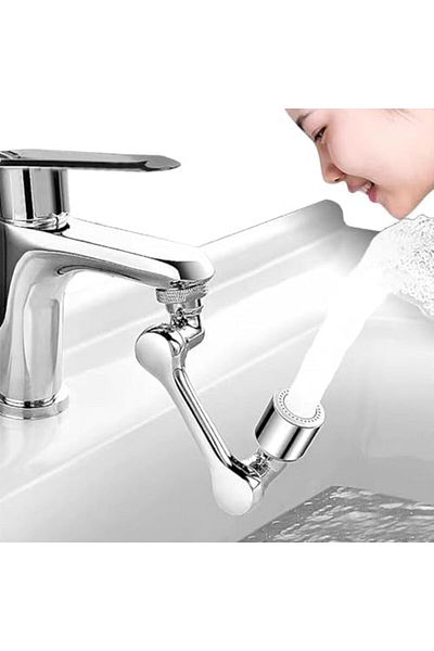 Other Kitchen & Bathroom Faucet Extender Splash Head 1080°, 3 Different Threads 20/22/24mm (2 PCS)