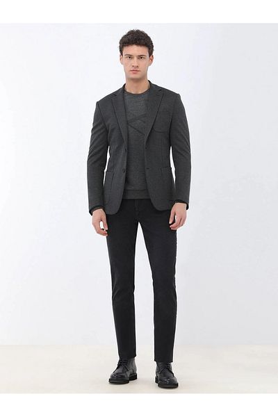 Kip Anthracite Slim Fit Knitted Suit