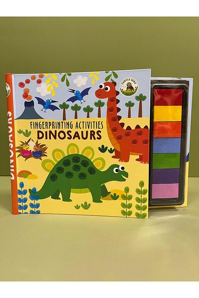 TURTLEKİDS Turtle Kids Fingerprinting Activities Dinosaurs