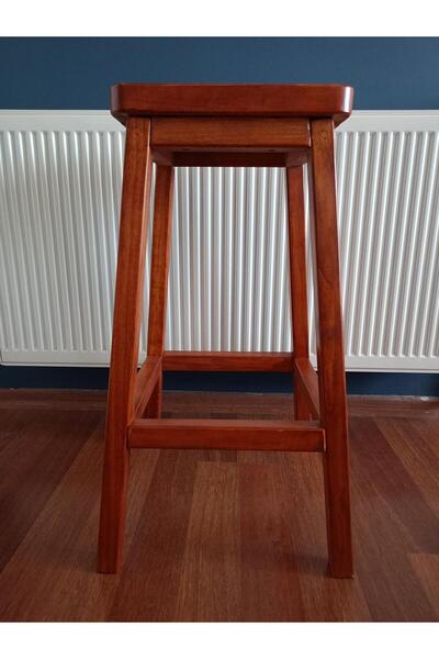 TREND Ahşap Bar Taburesi, Bar Sandalyesi, Yüksek Tabure, Yan Sehpa, Dekoratif Stand, Boyalı, 33x33x72cm