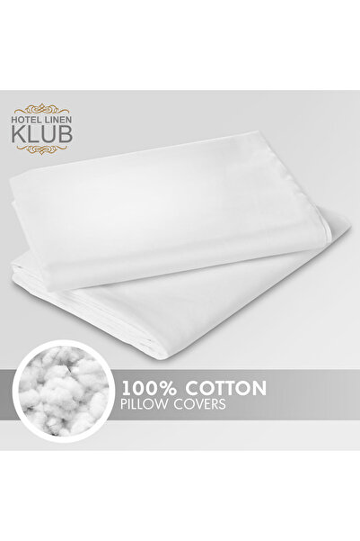 Hotel Linen Klub 2-Piece 100% Cotton Sateen Pillowcase (50x75cm) – Silky Soft Feel Like Satin, Hotel-Quality Bedding
