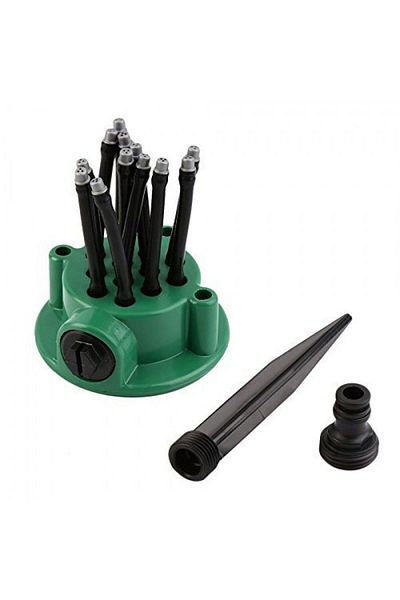 MACVI Aspersor Gradina Multifunctional Macvi® 360°, 12 Tuburi Flexibile, Economisire Apa