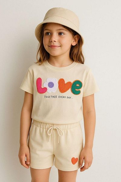 2kids2mom Daisy Embroidered T-Shirt and Shorts Set (Ages 3-10)