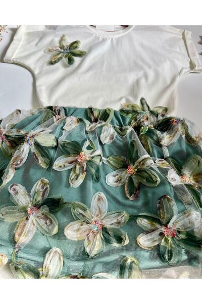 2kids2mom Тениска с къс ръкав и пола с кръгло деколте Lily, празничен костюм за специален ден