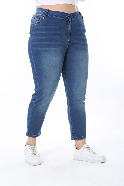 EYLÜL BUTİK PANTALONI DE FEMEI DE MĂRIME MARE LUNGIME LA gleznă