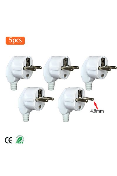 Choice white-5ps EU Plug Adapter 16A Male Replacement Outlets Rewireable Schuko Electeic Socket Euro Connec