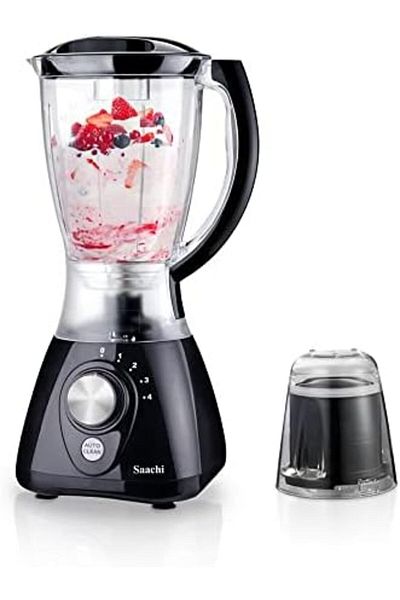 SAACHİ Electric Blender and Grinder 2-in-1 with 1.5L Capacity, 300W Motor, Stainless Steel Blades – NL-BL