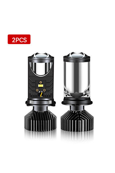 Choice 2pc Left-Hand Driver LED Lens Projector H4 Mini Bulb 20000LM Fan Headl...