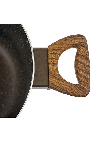 BRIO Forged aluminum saucepan with glass lid, 3 layers of marbled ceramic, induction base, 4.8 l