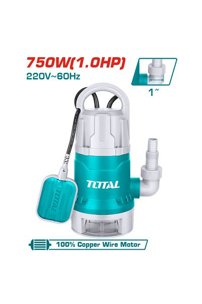 TOTAL 750w 1.0hp submersible water pump