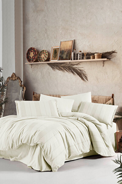 Clasy DOUBLE PERSONAL Duvet Cover Set ARAKİS ARMURED V5 ECRU