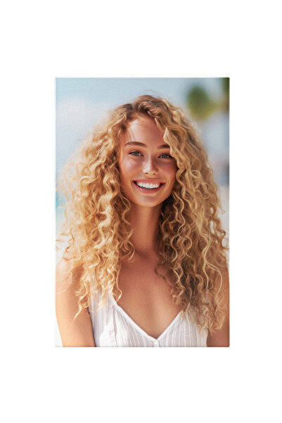 StoryGift Romania Tablou Canvas: Domnisoara Draguta Care Zambeste - Blonda Pe...