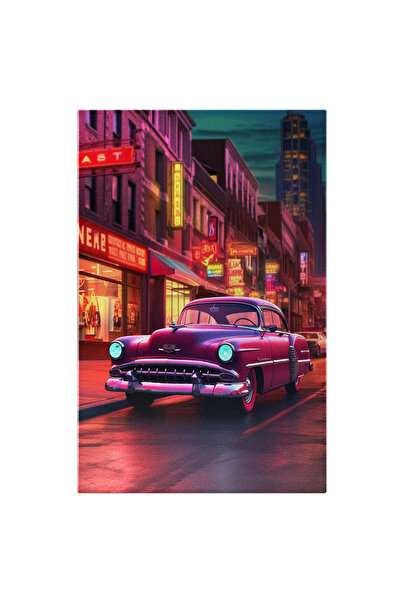 StoryGift Romania Tablou Canvas: Masina Veche Pe Strada - Oras Cladiri Retro ...