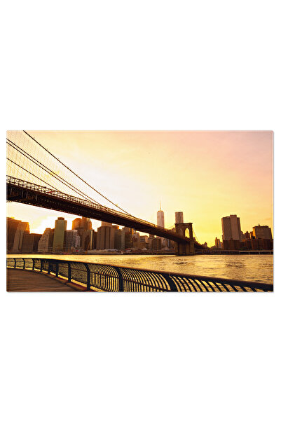 StoryGift Romania Tablou Canvas - New York La Amurg: Orasul Luminilor, Puntea Si Raul